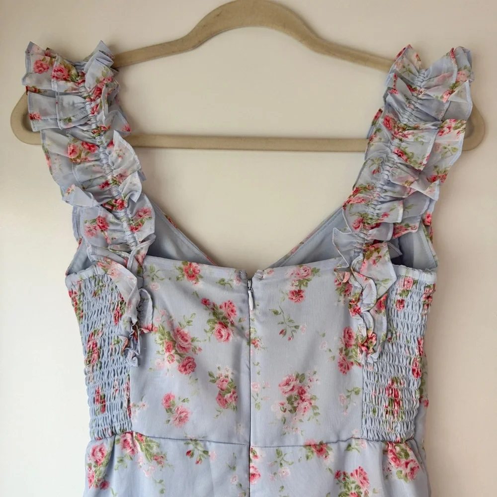 NWT | Abercrombie & Fitch Floral High Low Maxi Dress XS Tall Wedding Guest